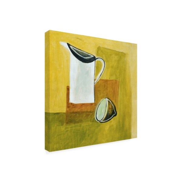 Pablo Esteban 'Pitcher On Yellow' Canvas Art,24x24